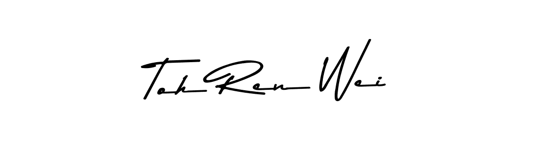 You should practise on your own different ways (Asem Kandis PERSONAL USE) to write your name (Toh Ren Wei) in signature. don't let someone else do it for you. Toh Ren Wei signature style 9 images and pictures png