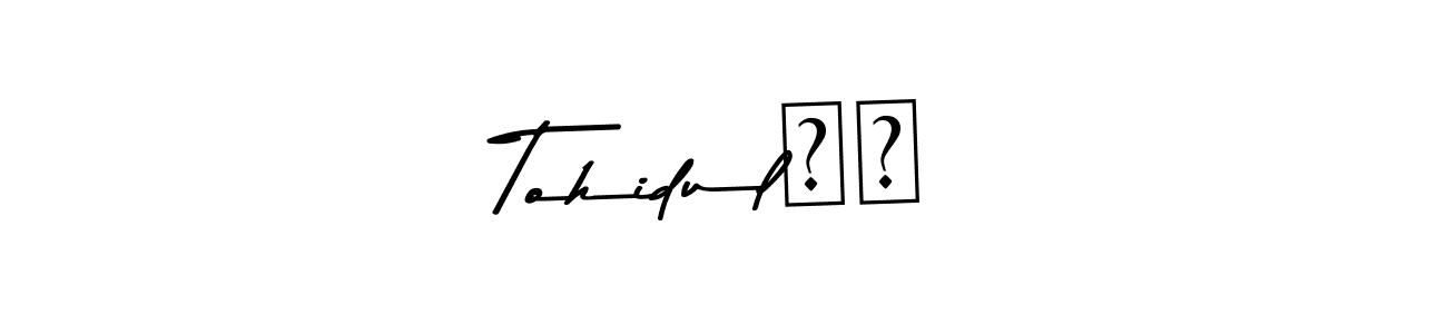 Also You can easily find your signature by using the search form. We will create Tohidul❤️ name handwritten signature images for you free of cost using Asem Kandis PERSONAL USE sign style. Tohidul❤️ signature style 9 images and pictures png