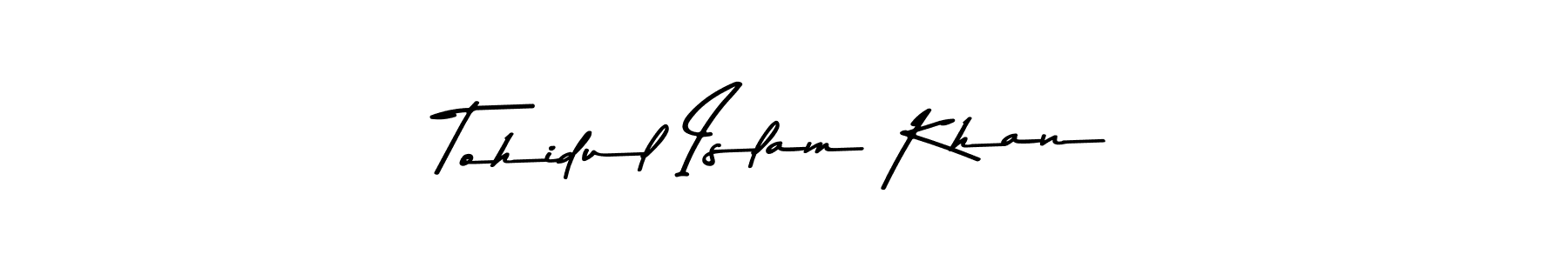 Create a beautiful signature design for name Tohidul Islam Khan. With this signature (Asem Kandis PERSONAL USE) fonts, you can make a handwritten signature for free. Tohidul Islam Khan signature style 9 images and pictures png