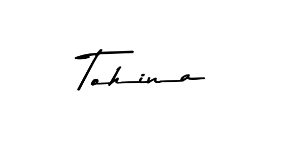 Make a beautiful signature design for name Tohina. With this signature (Asem Kandis PERSONAL USE) style, you can create a handwritten signature for free. Tohina signature style 9 images and pictures png