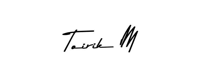 Also You can easily find your signature by using the search form. We will create Toirik M name handwritten signature images for you free of cost using Asem Kandis PERSONAL USE sign style. Toirik M signature style 9 images and pictures png