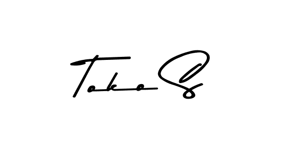 Make a beautiful signature design for name Toko S. Use this online signature maker to create a handwritten signature for free. Toko S signature style 9 images and pictures png