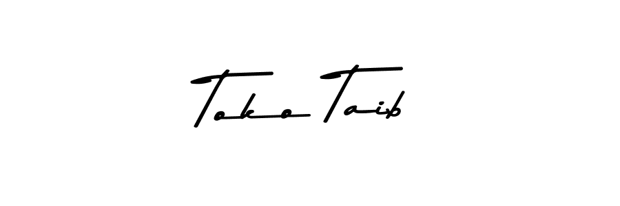 How to make Toko Taib name signature. Use Asem Kandis PERSONAL USE style for creating short signs online. This is the latest handwritten sign. Toko Taib signature style 9 images and pictures png