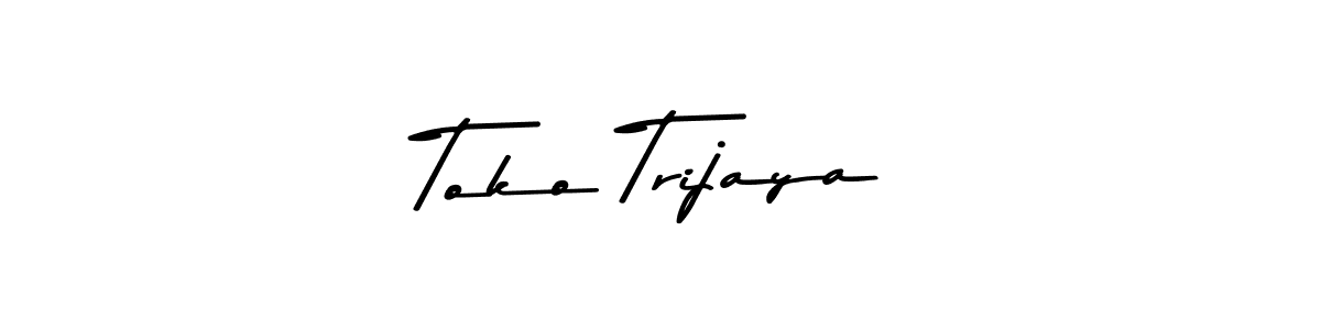 How to Draw Toko Trijaya signature style? Asem Kandis PERSONAL USE is a latest design signature styles for name Toko Trijaya. Toko Trijaya signature style 9 images and pictures png