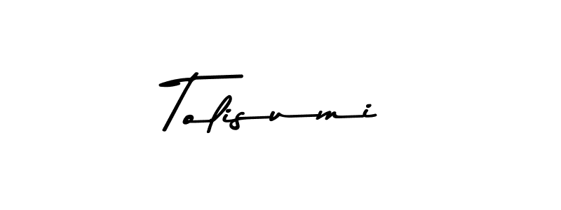 Create a beautiful signature design for name Tolisumi. With this signature (Asem Kandis PERSONAL USE) fonts, you can make a handwritten signature for free. Tolisumi signature style 9 images and pictures png