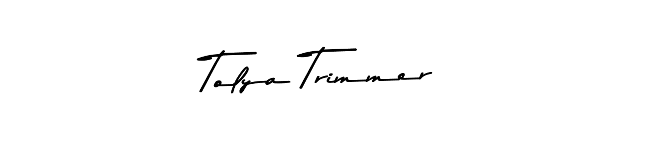 Here are the top 10 professional signature styles for the name Tolya Trimmer. These are the best autograph styles you can use for your name. Tolya Trimmer signature style 9 images and pictures png