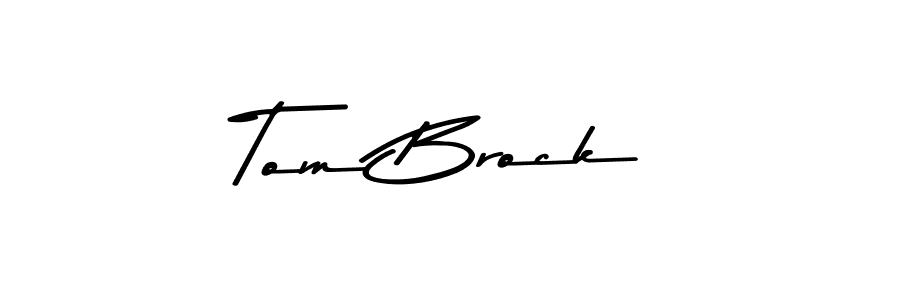 How to make Tom Brock name signature. Use Asem Kandis PERSONAL USE style for creating short signs online. This is the latest handwritten sign. Tom Brock signature style 9 images and pictures png