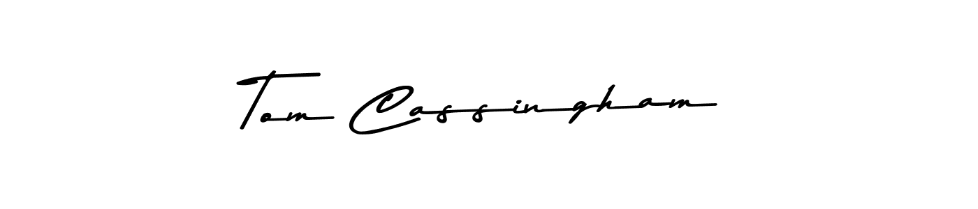 How to make Tom Cassingham name signature. Use Asem Kandis PERSONAL USE style for creating short signs online. This is the latest handwritten sign. Tom Cassingham signature style 9 images and pictures png