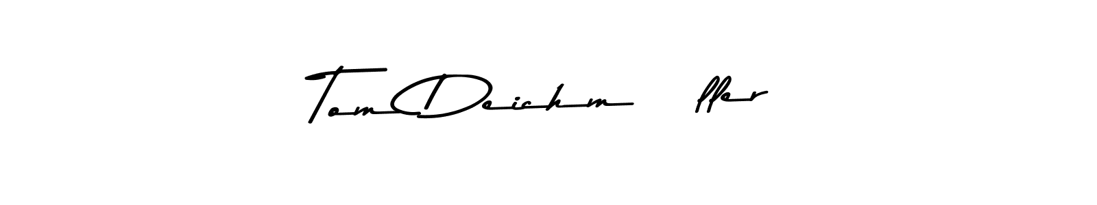 Make a beautiful signature design for name Tom DeichmÜller. With this signature (Asem Kandis PERSONAL USE) style, you can create a handwritten signature for free. Tom DeichmÜller signature style 9 images and pictures png