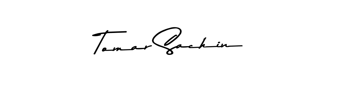 Design your own signature with our free online signature maker. With this signature software, you can create a handwritten (Asem Kandis PERSONAL USE) signature for name Tomar Sachin. Tomar Sachin signature style 9 images and pictures png