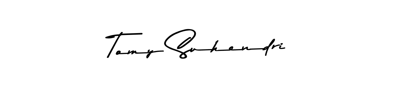 Make a beautiful signature design for name Tomy Suhendri. With this signature (Asem Kandis PERSONAL USE) style, you can create a handwritten signature for free. Tomy Suhendri signature style 9 images and pictures png