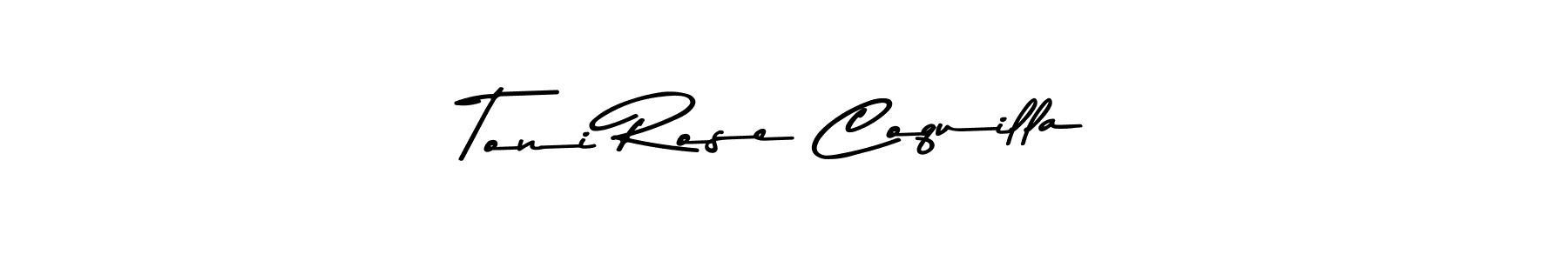 This is the best signature style for the Toni Rose Coquilla name. Also you like these signature font (Asem Kandis PERSONAL USE). Mix name signature. Toni Rose Coquilla signature style 9 images and pictures png