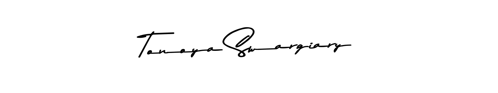 Create a beautiful signature design for name Tonoya Swargiary. With this signature (Asem Kandis PERSONAL USE) fonts, you can make a handwritten signature for free. Tonoya Swargiary signature style 9 images and pictures png