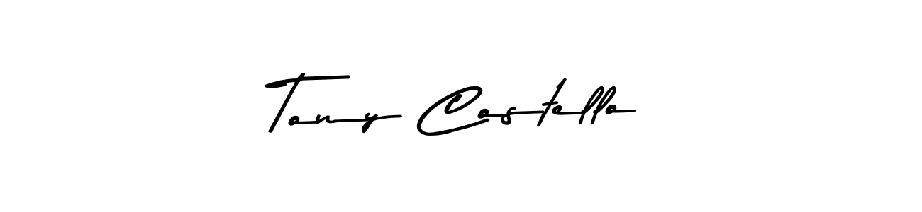 Create a beautiful signature design for name Tony Costello. With this signature (Asem Kandis PERSONAL USE) fonts, you can make a handwritten signature for free. Tony Costello signature style 9 images and pictures png