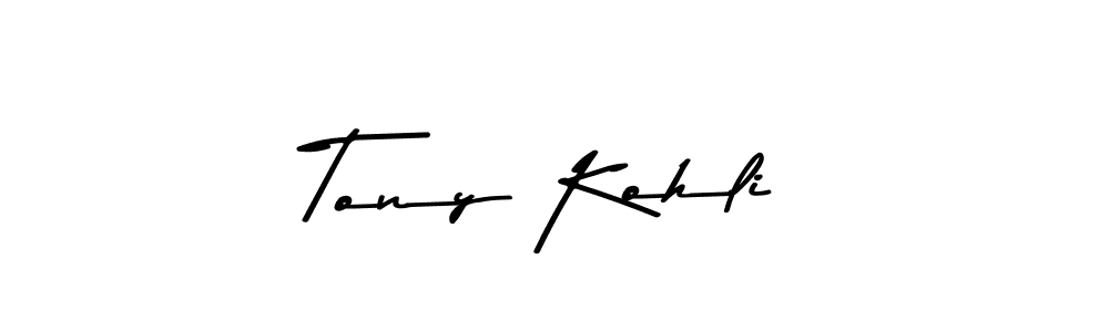 Create a beautiful signature design for name Tony Kohli. With this signature (Asem Kandis PERSONAL USE) fonts, you can make a handwritten signature for free. Tony Kohli signature style 9 images and pictures png