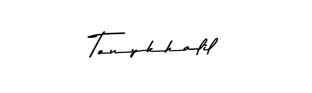 Create a beautiful signature design for name Tonykhalil. With this signature (Asem Kandis PERSONAL USE) fonts, you can make a handwritten signature for free. Tonykhalil signature style 9 images and pictures png