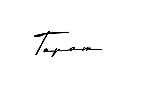 Design your own signature with our free online signature maker. With this signature software, you can create a handwritten (Asem Kandis PERSONAL USE) signature for name Topam. Topam signature style 9 images and pictures png