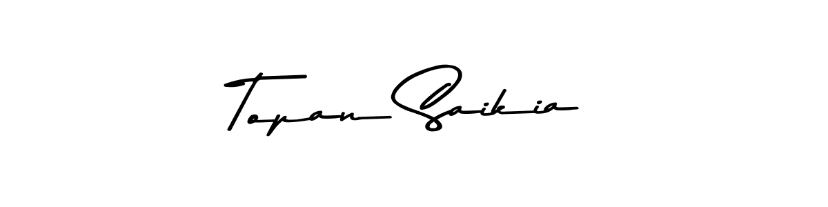 Design your own signature with our free online signature maker. With this signature software, you can create a handwritten (Asem Kandis PERSONAL USE) signature for name Topan Saikia. Topan Saikia signature style 9 images and pictures png