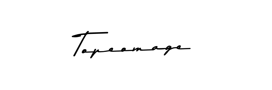 Design your own signature with our free online signature maker. With this signature software, you can create a handwritten (Asem Kandis PERSONAL USE) signature for name Topeomage. Topeomage signature style 9 images and pictures png