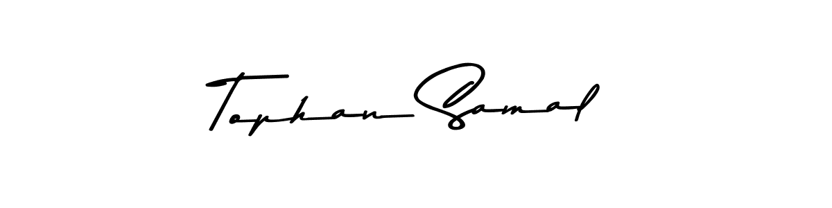 How to make Tophan Samal name signature. Use Asem Kandis PERSONAL USE style for creating short signs online. This is the latest handwritten sign. Tophan Samal signature style 9 images and pictures png