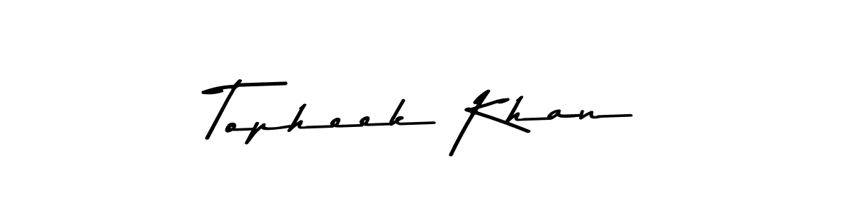 Topheek Khan stylish signature style. Best Handwritten Sign (Asem Kandis PERSONAL USE) for my name. Handwritten Signature Collection Ideas for my name Topheek Khan. Topheek Khan signature style 9 images and pictures png