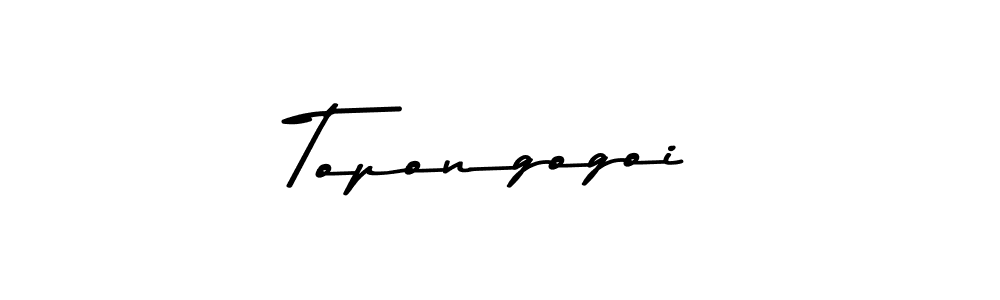 Make a beautiful signature design for name Topongogoi. With this signature (Asem Kandis PERSONAL USE) style, you can create a handwritten signature for free. Topongogoi signature style 9 images and pictures png