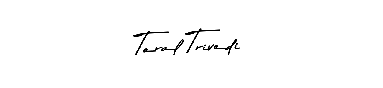 Make a beautiful signature design for name Toral Trivedi. Use this online signature maker to create a handwritten signature for free. Toral Trivedi signature style 9 images and pictures png