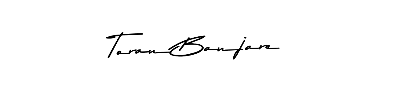 Create a beautiful signature design for name Toran Banjare. With this signature (Asem Kandis PERSONAL USE) fonts, you can make a handwritten signature for free. Toran Banjare signature style 9 images and pictures png