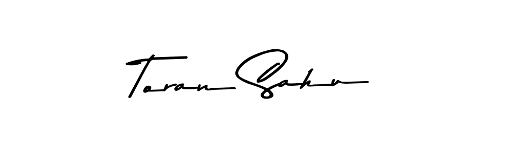 Create a beautiful signature design for name Toran Sahu. With this signature (Asem Kandis PERSONAL USE) fonts, you can make a handwritten signature for free. Toran Sahu signature style 9 images and pictures png