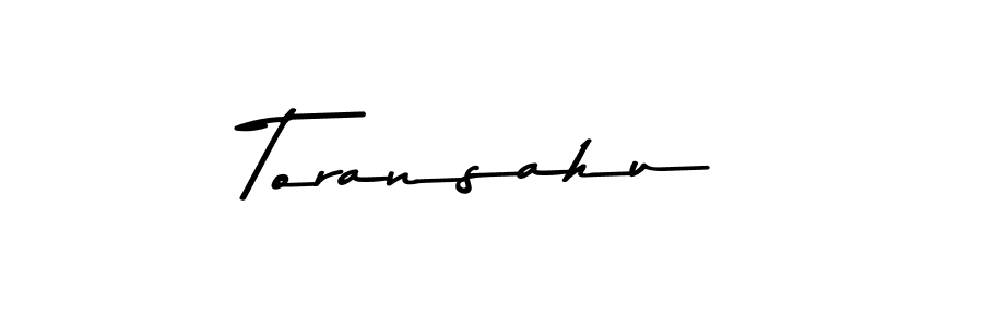 Use a signature maker to create a handwritten signature online. With this signature software, you can design (Asem Kandis PERSONAL USE) your own signature for name Toransahu. Toransahu signature style 9 images and pictures png