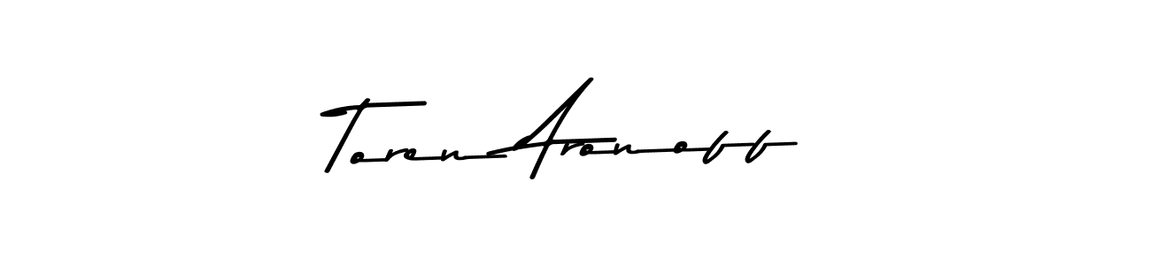 Make a beautiful signature design for name Toren Aronoff. With this signature (Asem Kandis PERSONAL USE) style, you can create a handwritten signature for free. Toren Aronoff signature style 9 images and pictures png