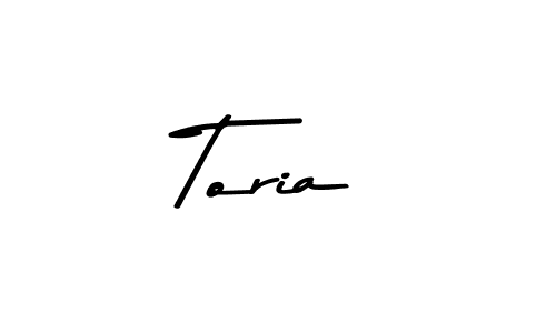 You should practise on your own different ways (Asem Kandis PERSONAL USE) to write your name (Toria) in signature. don't let someone else do it for you. Toria signature style 9 images and pictures png