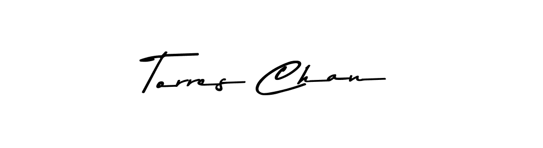 Create a beautiful signature design for name Torres Chan. With this signature (Asem Kandis PERSONAL USE) fonts, you can make a handwritten signature for free. Torres Chan signature style 9 images and pictures png