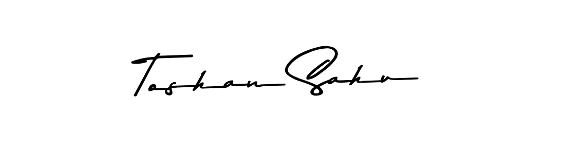 Create a beautiful signature design for name Toshan Sahu. With this signature (Asem Kandis PERSONAL USE) fonts, you can make a handwritten signature for free. Toshan Sahu signature style 9 images and pictures png