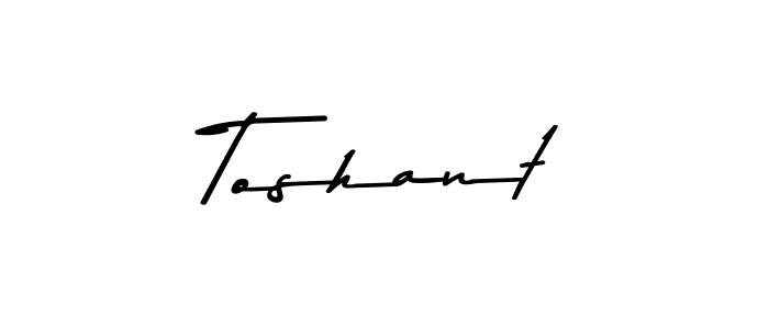 Toshant stylish signature style. Best Handwritten Sign (Asem Kandis PERSONAL USE) for my name. Handwritten Signature Collection Ideas for my name Toshant. Toshant signature style 9 images and pictures png