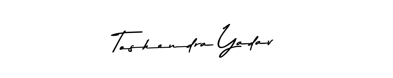 The best way (Asem Kandis PERSONAL USE) to make a short signature is to pick only two or three words in your name. The name Toshendra Yadav include a total of six letters. For converting this name. Toshendra Yadav signature style 9 images and pictures png