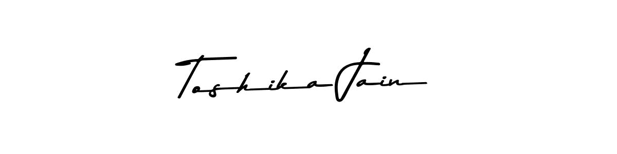 Make a beautiful signature design for name Toshika Jain. With this signature (Asem Kandis PERSONAL USE) style, you can create a handwritten signature for free. Toshika Jain signature style 9 images and pictures png