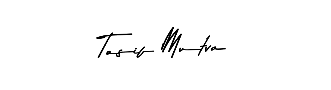 The best way (Asem Kandis PERSONAL USE) to make a short signature is to pick only two or three words in your name. The name Tosif Mutva include a total of six letters. For converting this name. Tosif Mutva signature style 9 images and pictures png