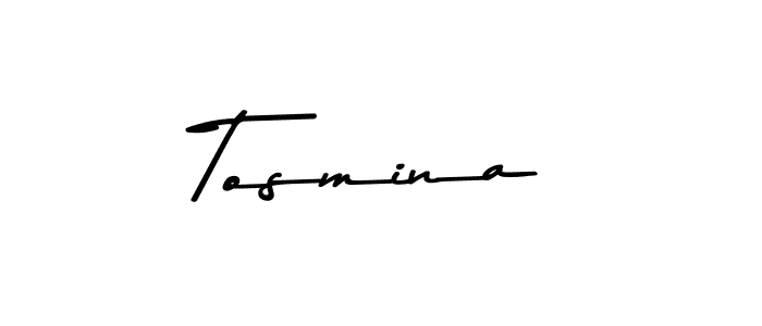 How to make Tosmina name signature. Use Asem Kandis PERSONAL USE style for creating short signs online. This is the latest handwritten sign. Tosmina signature style 9 images and pictures png