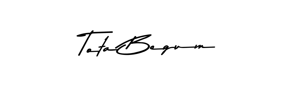 How to make Tota Begum name signature. Use Asem Kandis PERSONAL USE style for creating short signs online. This is the latest handwritten sign. Tota Begum signature style 9 images and pictures png