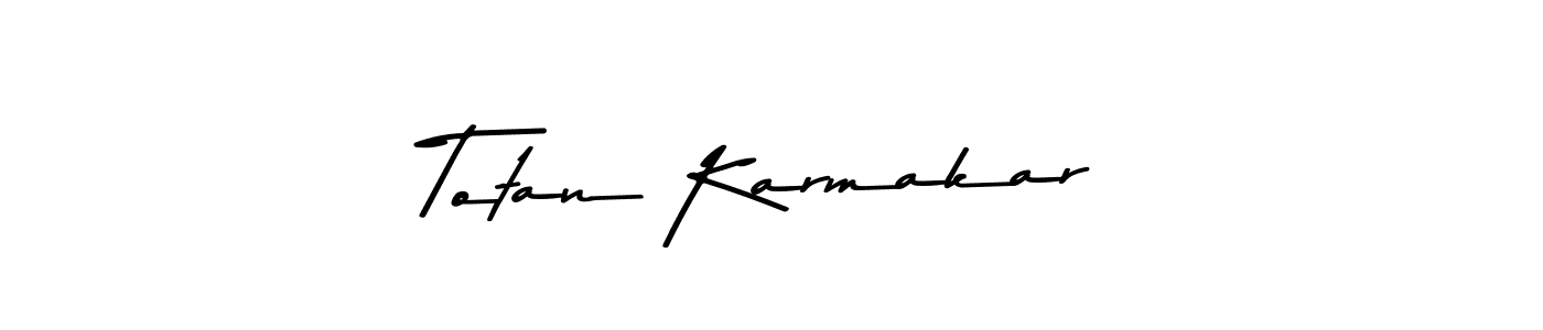 How to make Totan Karmakar signature? Asem Kandis PERSONAL USE is a professional autograph style. Create handwritten signature for Totan Karmakar name. Totan Karmakar signature style 9 images and pictures png