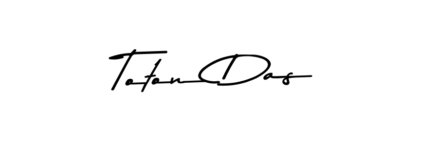 Design your own signature with our free online signature maker. With this signature software, you can create a handwritten (Asem Kandis PERSONAL USE) signature for name Toton Das. Toton Das signature style 9 images and pictures png