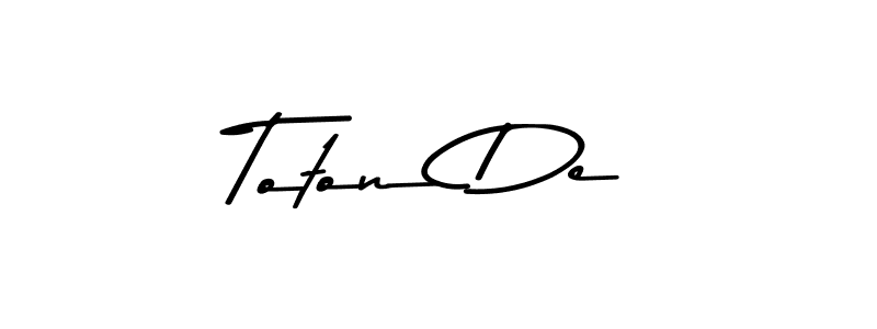 Use a signature maker to create a handwritten signature online. With this signature software, you can design (Asem Kandis PERSONAL USE) your own signature for name Toton De. Toton De signature style 9 images and pictures png