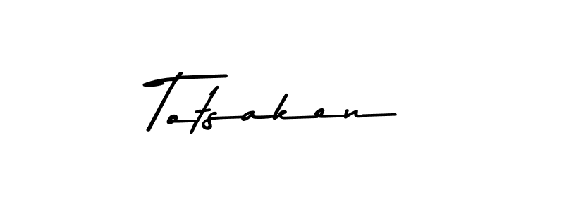 Use a signature maker to create a handwritten signature online. With this signature software, you can design (Asem Kandis PERSONAL USE) your own signature for name Totsaken. Totsaken signature style 9 images and pictures png