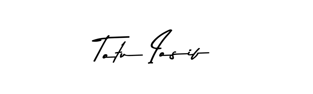 How to make Totu Iosif name signature. Use Asem Kandis PERSONAL USE style for creating short signs online. This is the latest handwritten sign. Totu Iosif signature style 9 images and pictures png