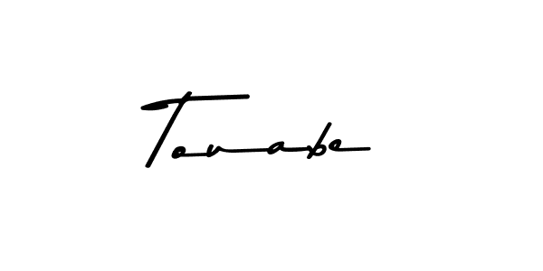 Use a signature maker to create a handwritten signature online. With this signature software, you can design (Asem Kandis PERSONAL USE) your own signature for name Touabe. Touabe signature style 9 images and pictures png