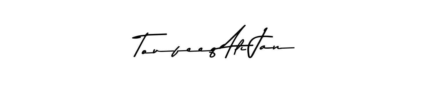 Use a signature maker to create a handwritten signature online. With this signature software, you can design (Asem Kandis PERSONAL USE) your own signature for name Toufeeq Ali Jan. Toufeeq Ali Jan signature style 9 images and pictures png