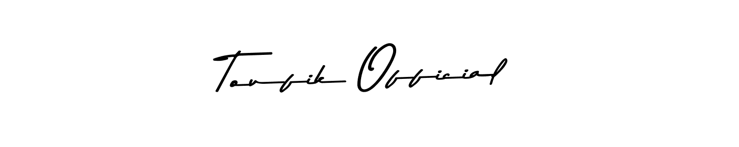 How to make Toufik Official signature? Asem Kandis PERSONAL USE is a professional autograph style. Create handwritten signature for Toufik Official name. Toufik Official signature style 9 images and pictures png