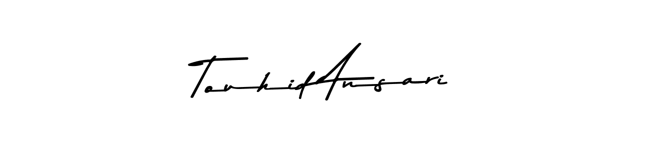 The best way (Asem Kandis PERSONAL USE) to make a short signature is to pick only two or three words in your name. The name Touhid Ansari include a total of six letters. For converting this name. Touhid Ansari signature style 9 images and pictures png