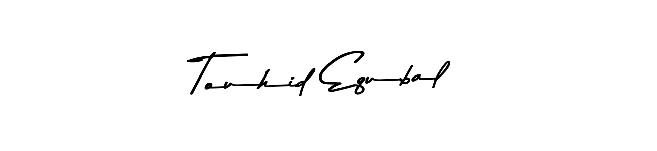 You should practise on your own different ways (Asem Kandis PERSONAL USE) to write your name (Touhid Equbal) in signature. don't let someone else do it for you. Touhid Equbal signature style 9 images and pictures png